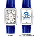Royal Blue Unisex Square Face Leather Band Watch